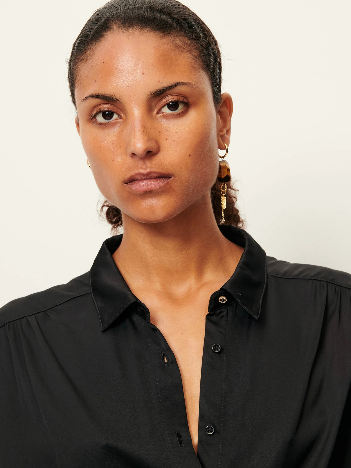 Alfassa Night Blouse - Black