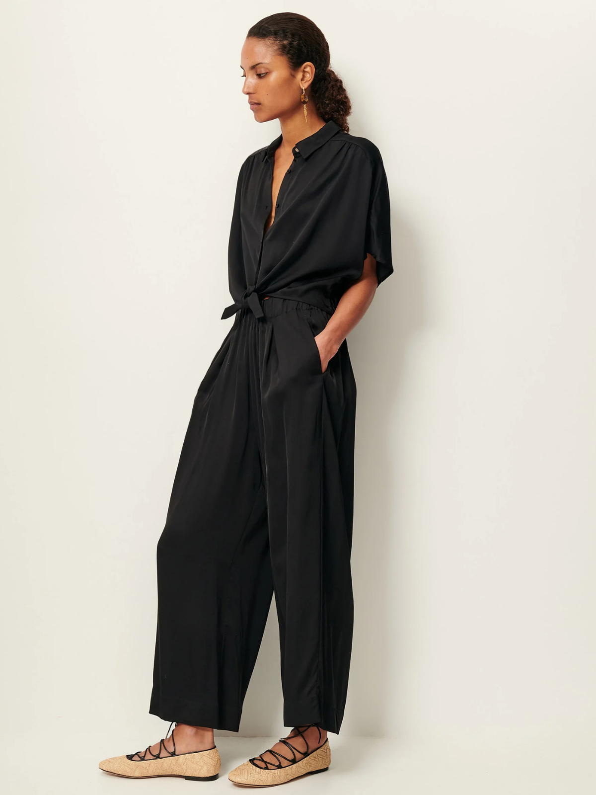 Alfassa Night Blouse - Black