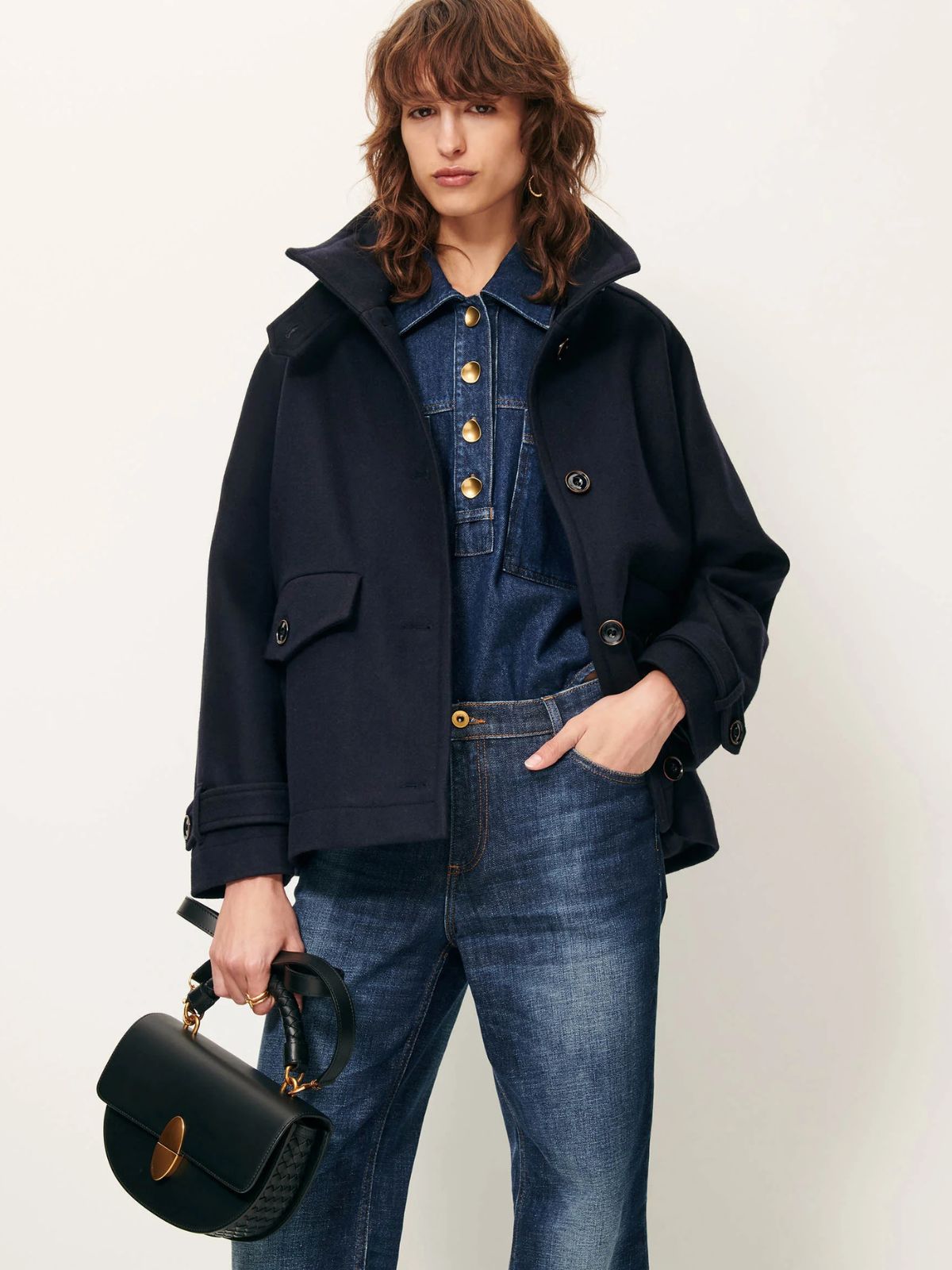 Lee Wooly Coat - Navy