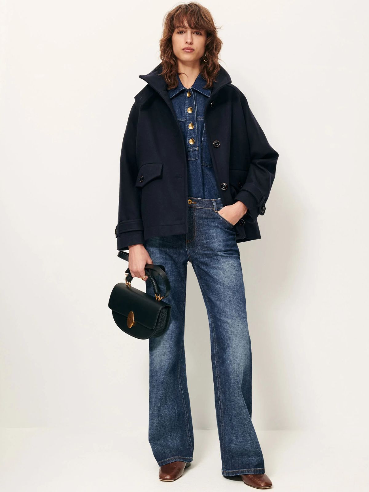 Lee Wooly Coat - Navy