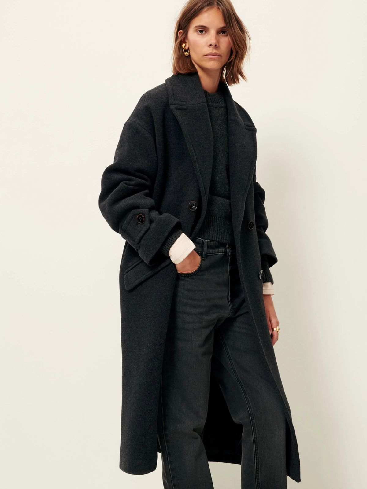 Mia Coat - Charcoal