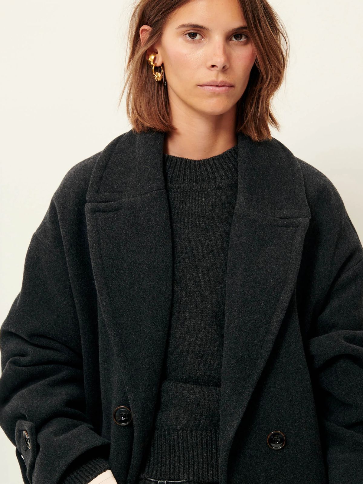 Mia Coat - Charcoal
