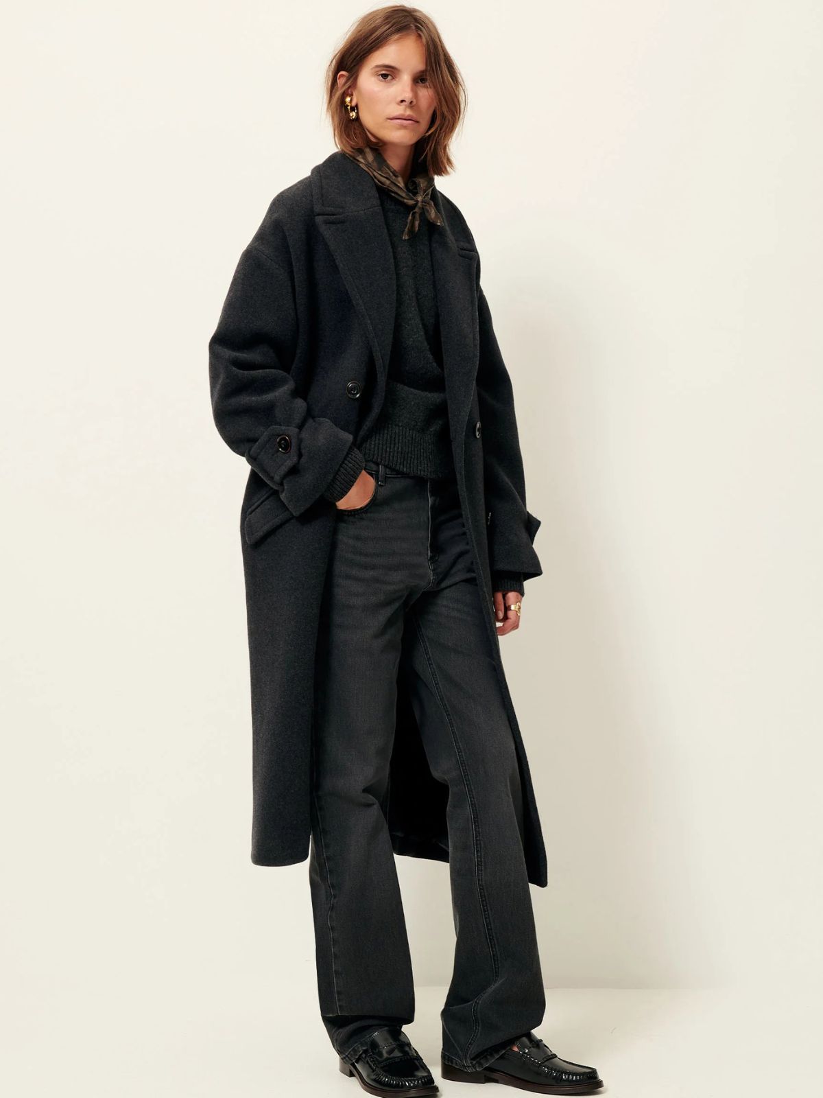 Mia Coat - Charcoal