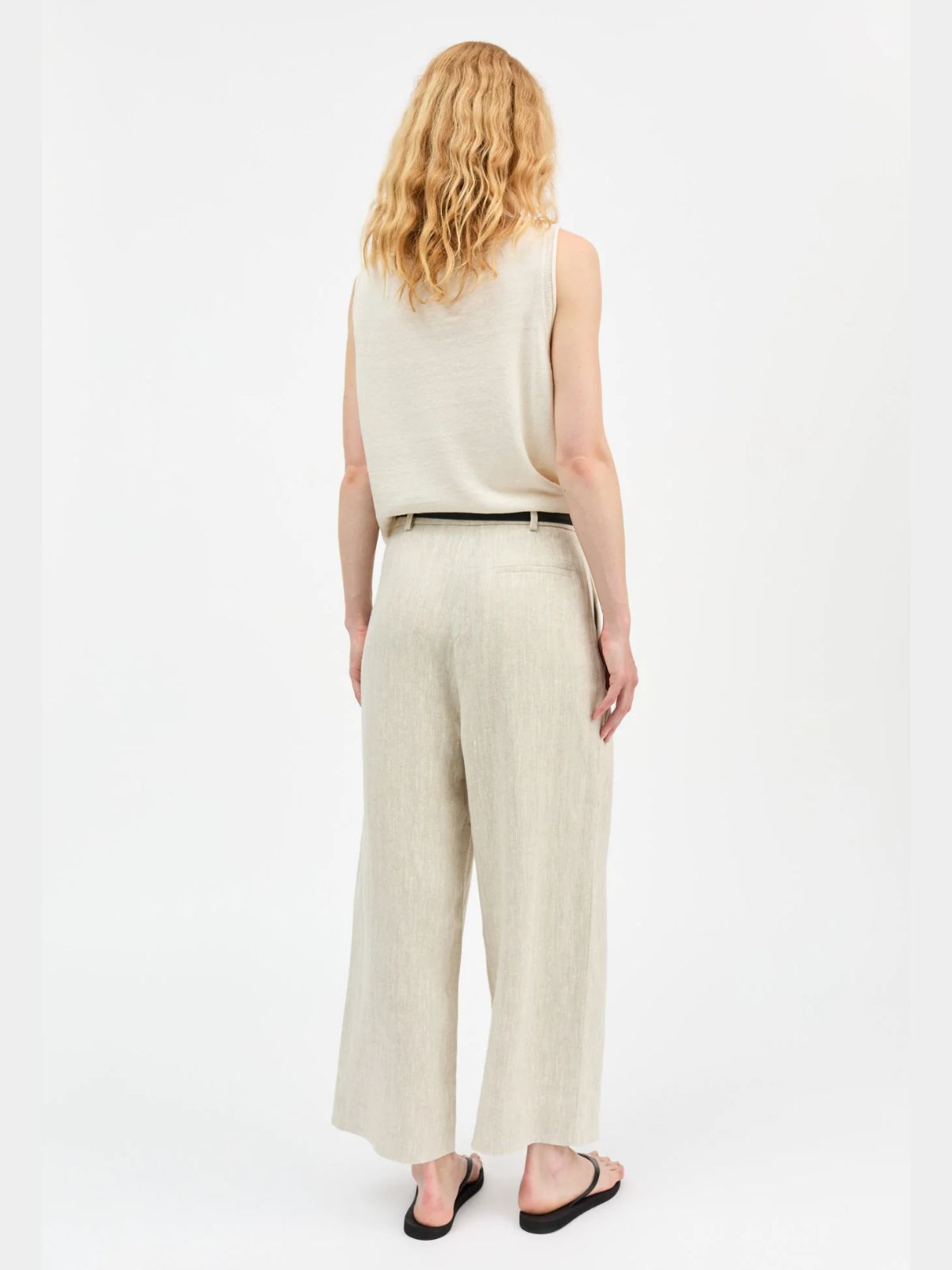 Iris Fashion - SKALL STUDIO - Bob Linen Trousers - Natural