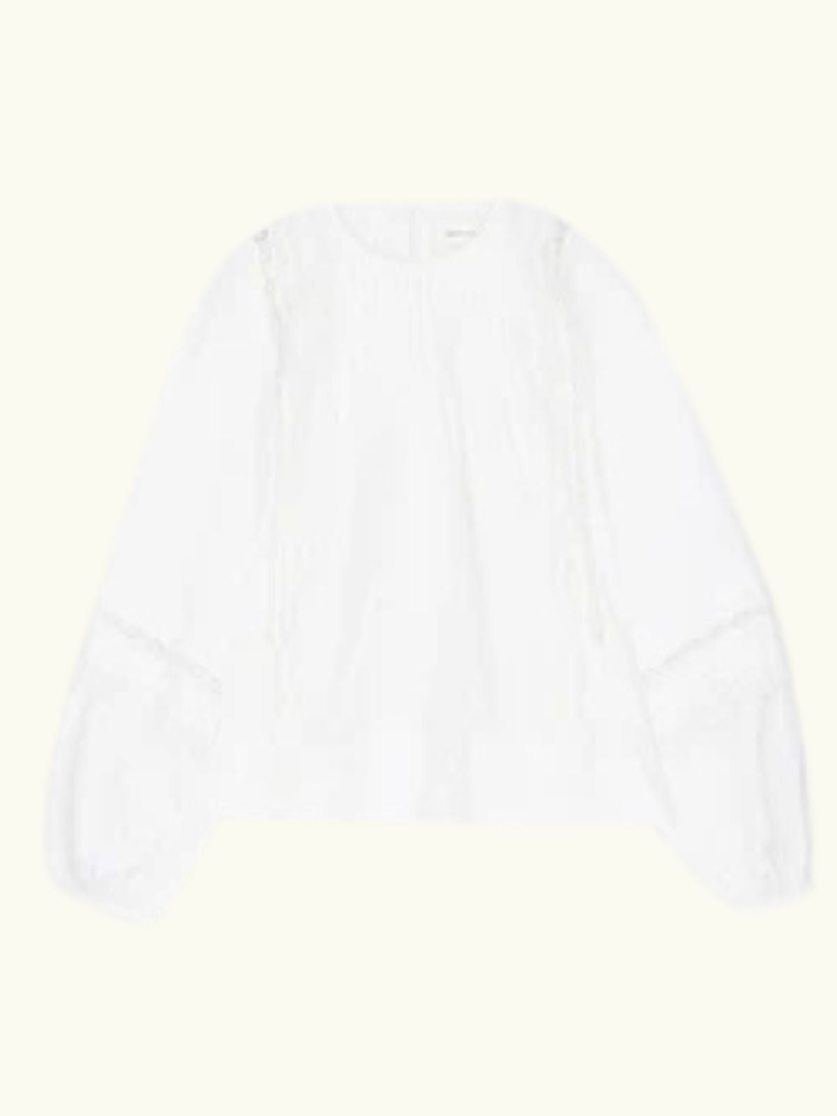 Leaf Embroidered Blouse - White