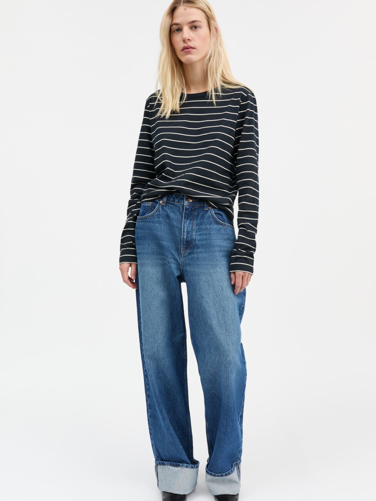 Loui Stripe Tee-shirt - Navy & White