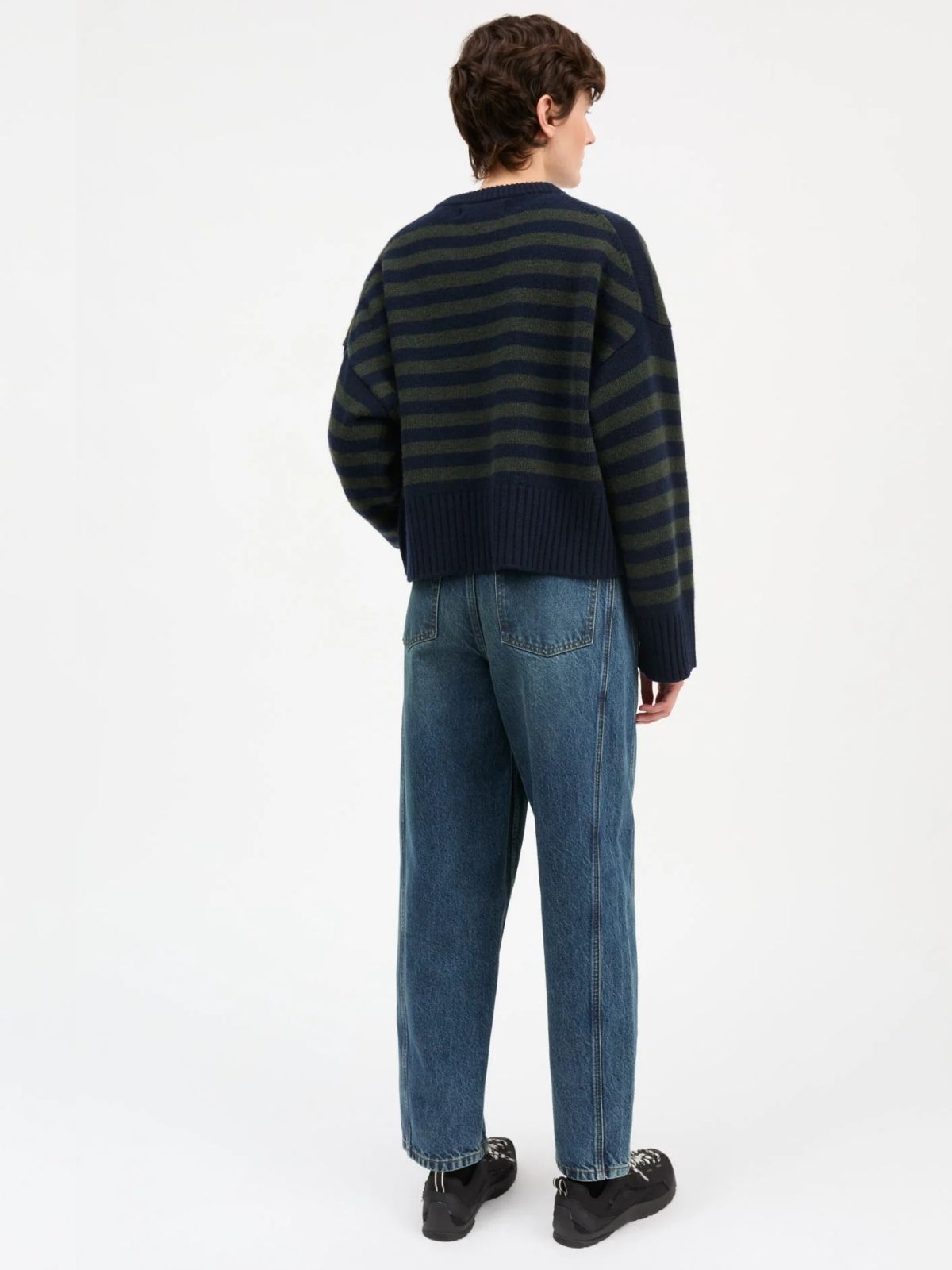 Campa Stripe Jumper - Navy & Green