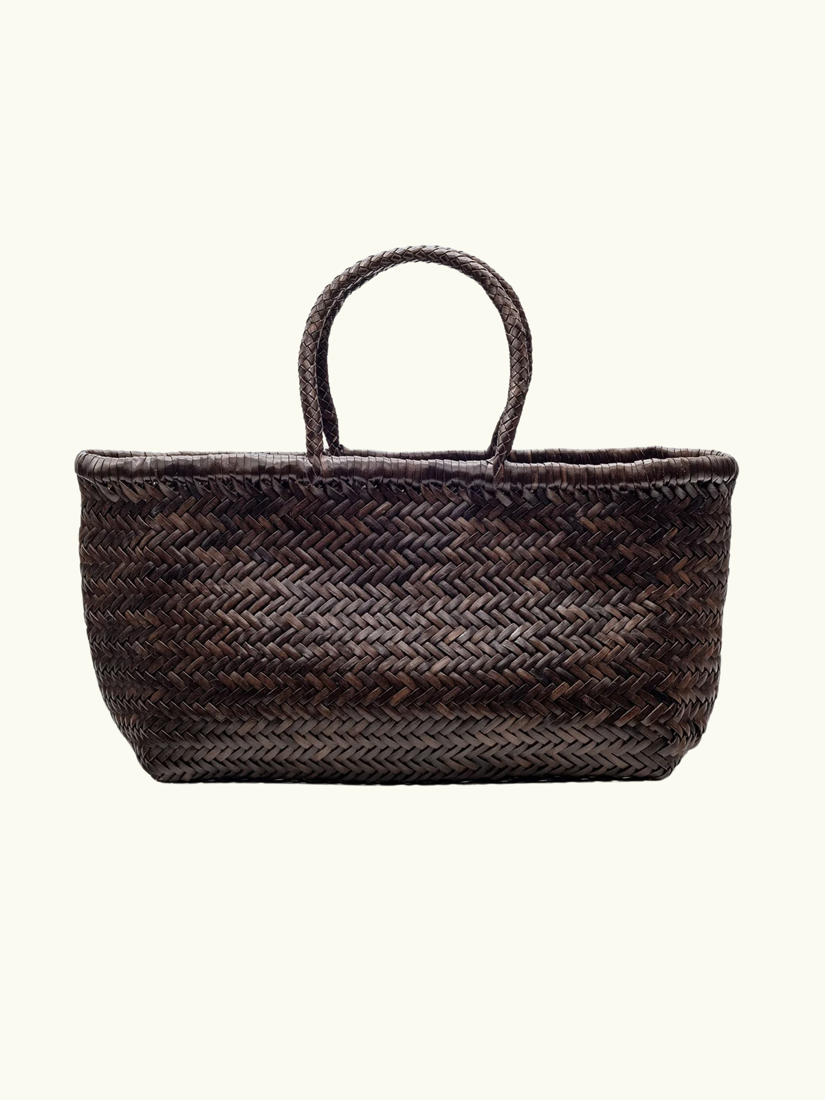 Triple Jump Handwoven Big Basket - Dark Brown