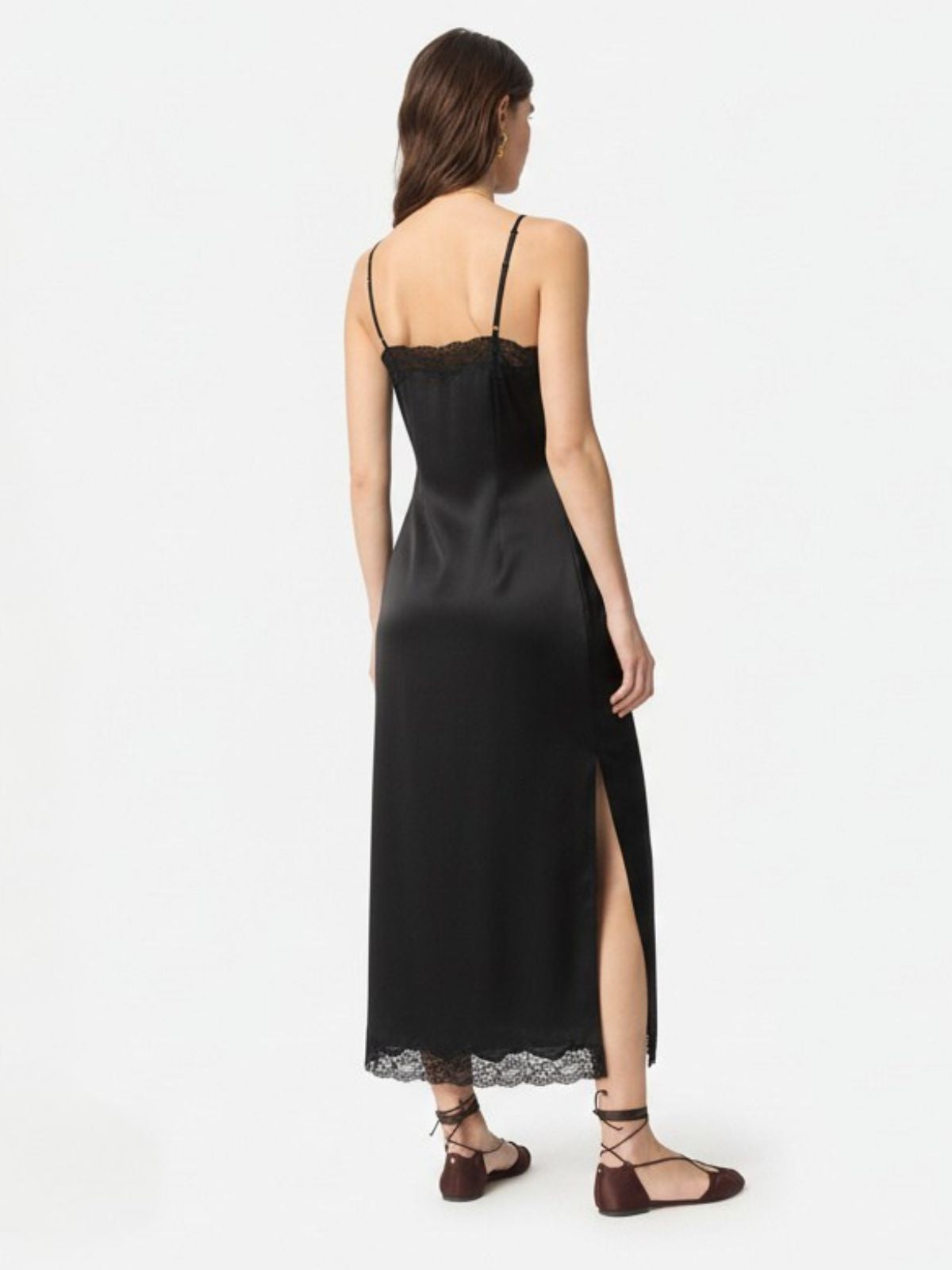 Givre Lace Cami Dress - Black