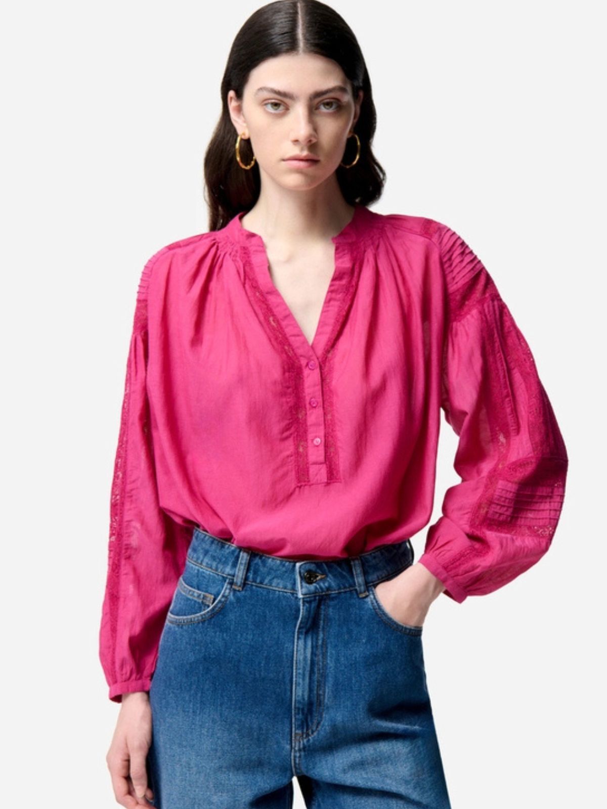 Nipoa Blouse - Fuchsia