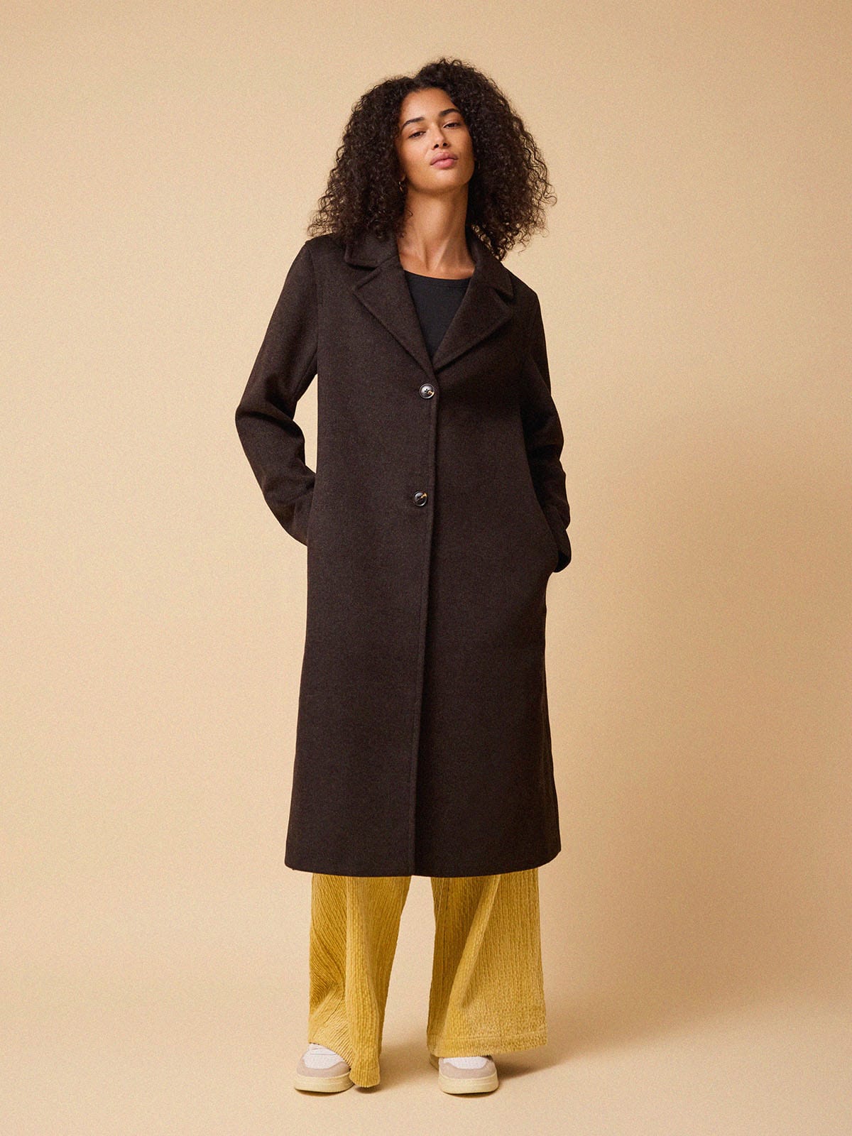 Iris Fashion - BY IRIS - Fran Wool Coat - Brown