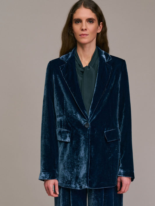 Ventio Velvet Jacket - Blue