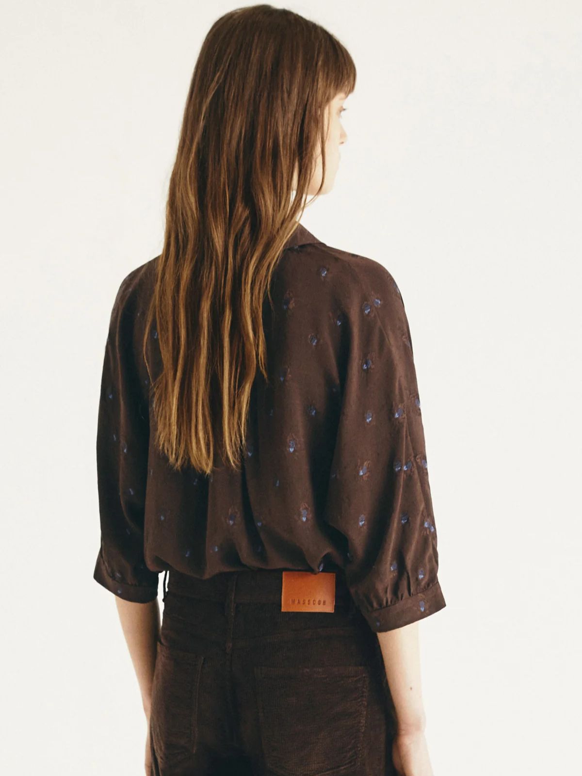 Carole Print Blouse - Brown