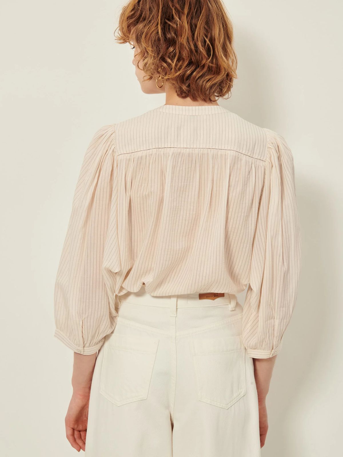 Savi Puff Sleeve Blouse - Cream