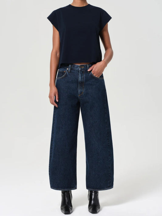 Agolde Low Curve Jean Crop in Dark Denim