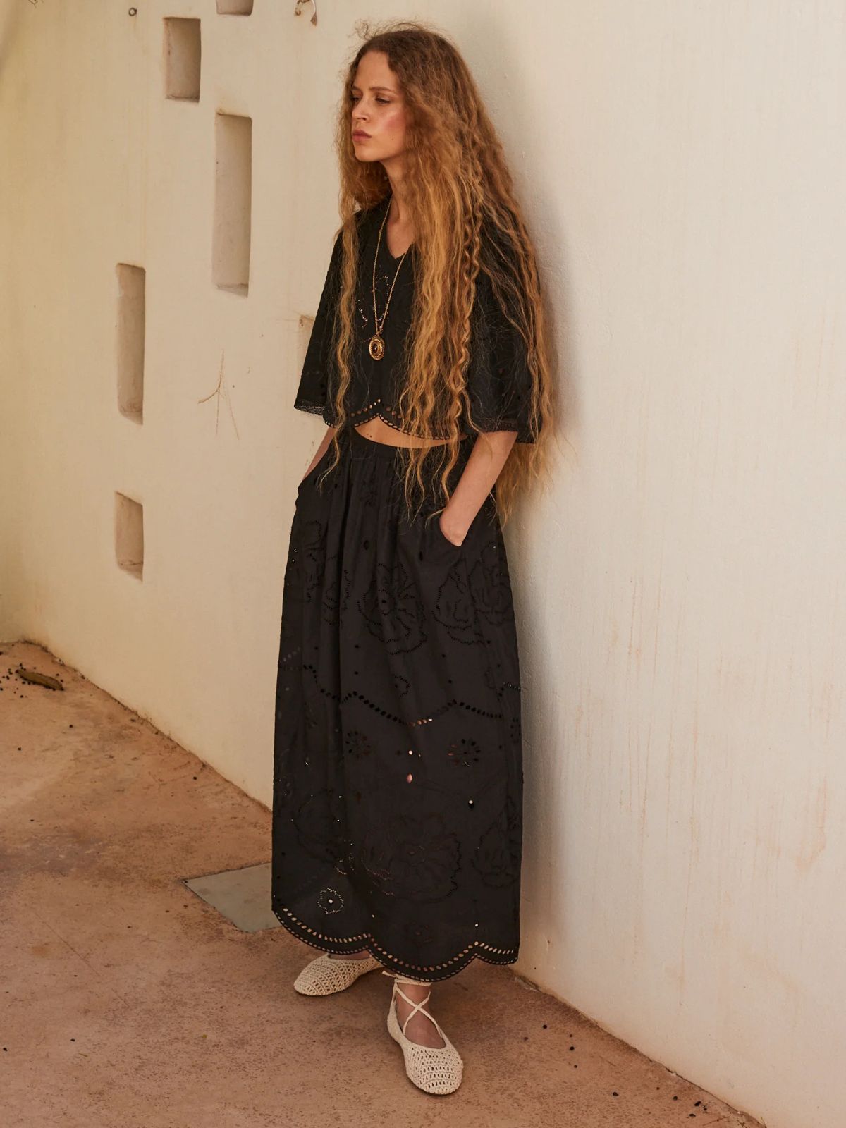 Mabel Cutwork Embroidered Skirt