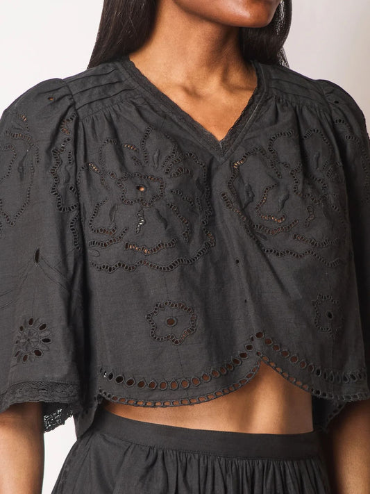 Mabel Cutwork Embroidered Top