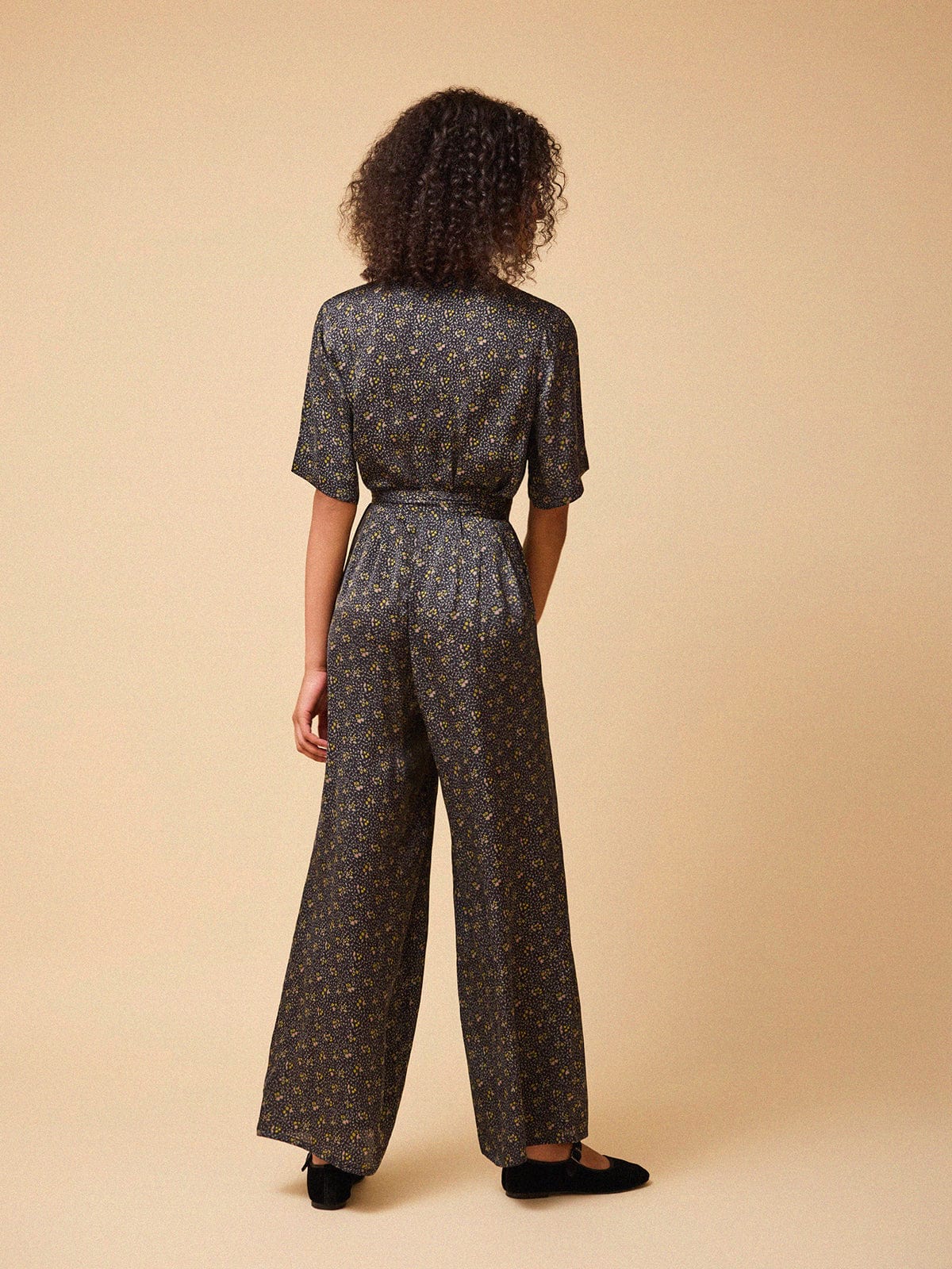 Iris Fashion - BY IRIS - Robin Satin Jumpsuit – Black