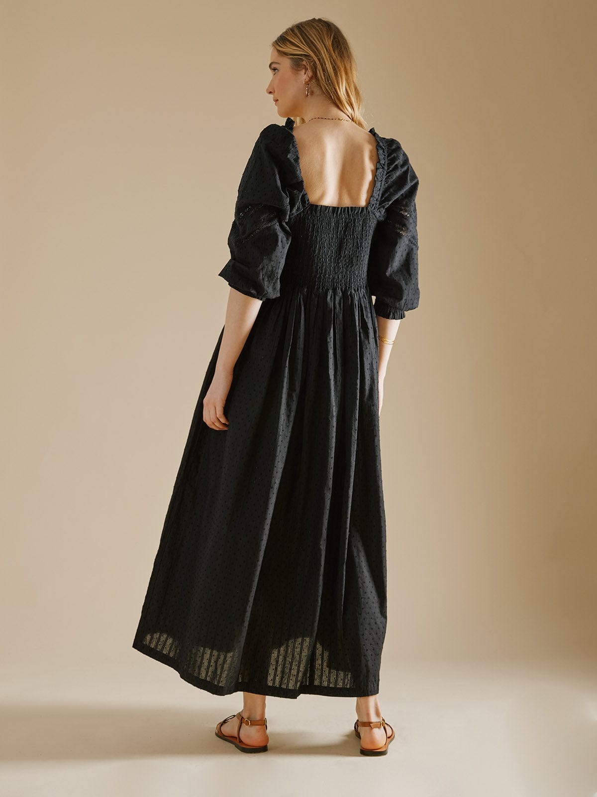 Iris Fashion - BY IRIS - Georgina Tie Front Dress – Black