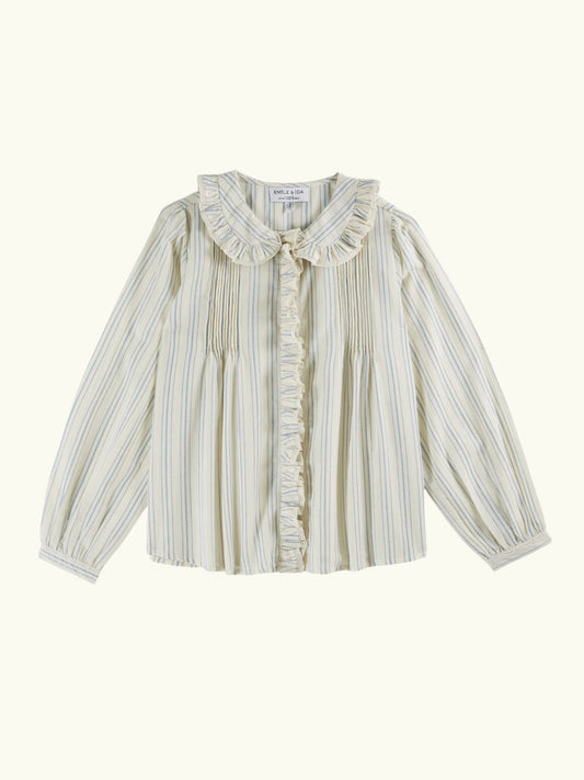 Cyrielle Stripe Collar Blouse - Ecru