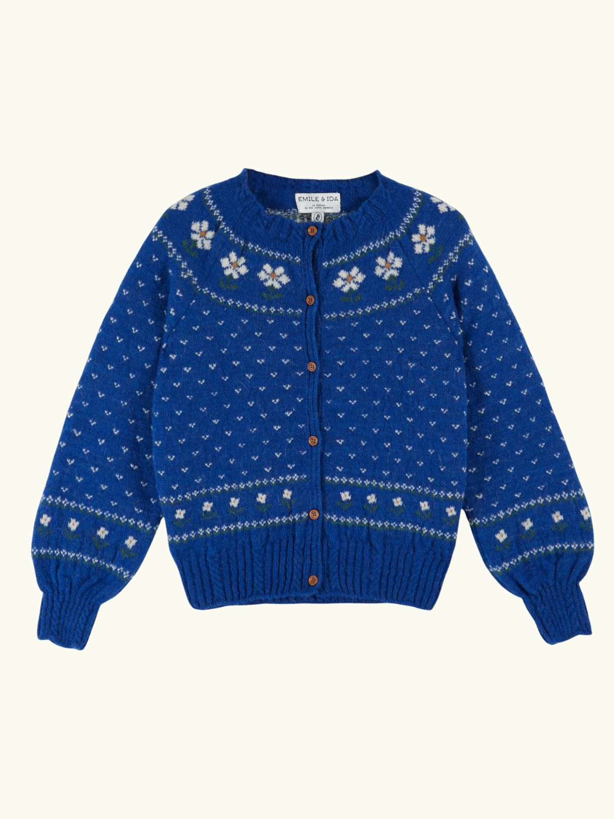 Camomille Jacquard Cardigan - Blue