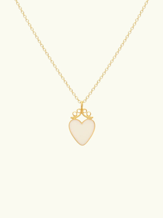 Enamel Love Heart Wrap Necklace