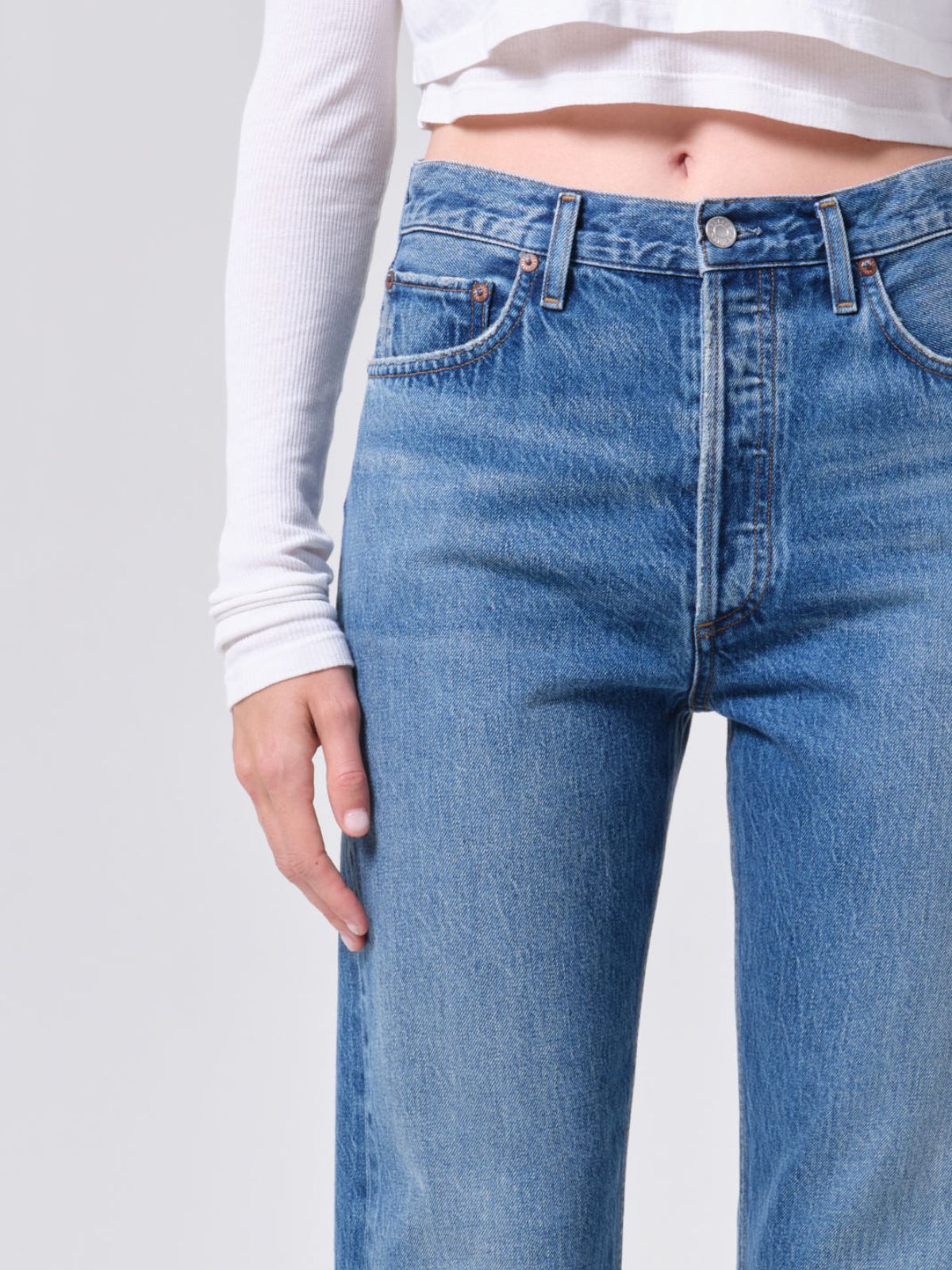 90's Pinch Waist Jean - Tinted Indigo