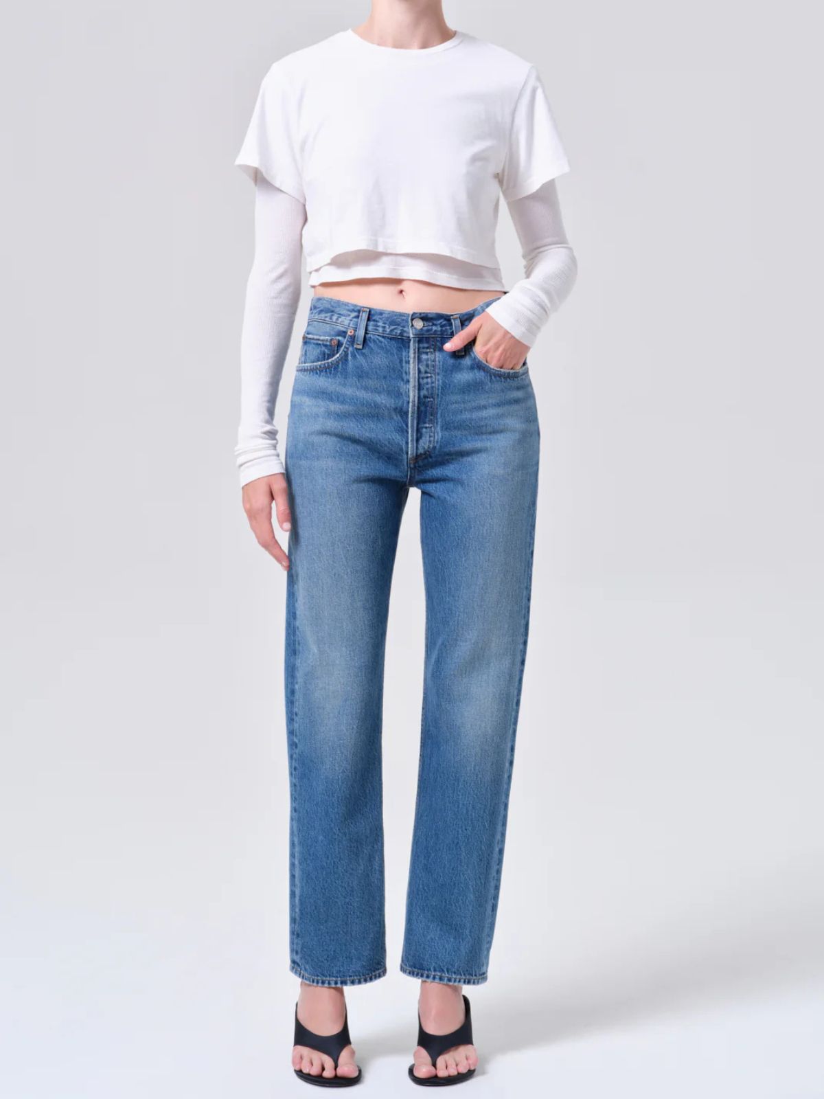 90's Pinch Waist Jean - Tinted Indigo