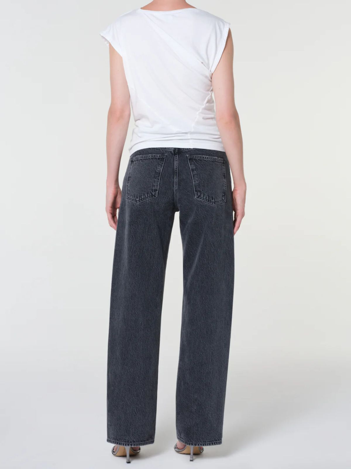 Arc Wide Leg Jean - Washed Black