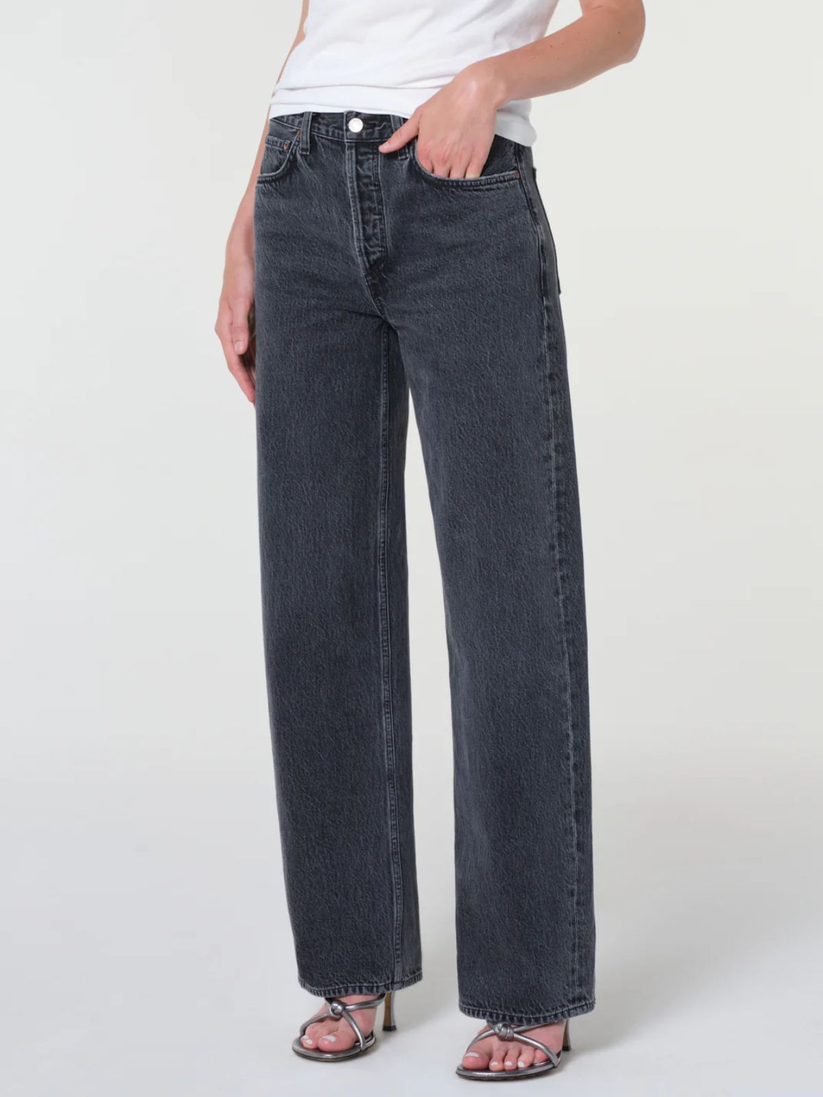 Arc Wide Leg Jean - Washed Black
