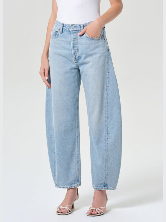 Luna Pieced Taper Jean - Worn Indigo