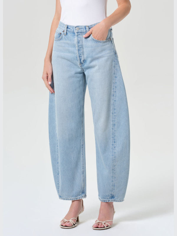 Luna Pieced Taper Jean - Worn Indigo