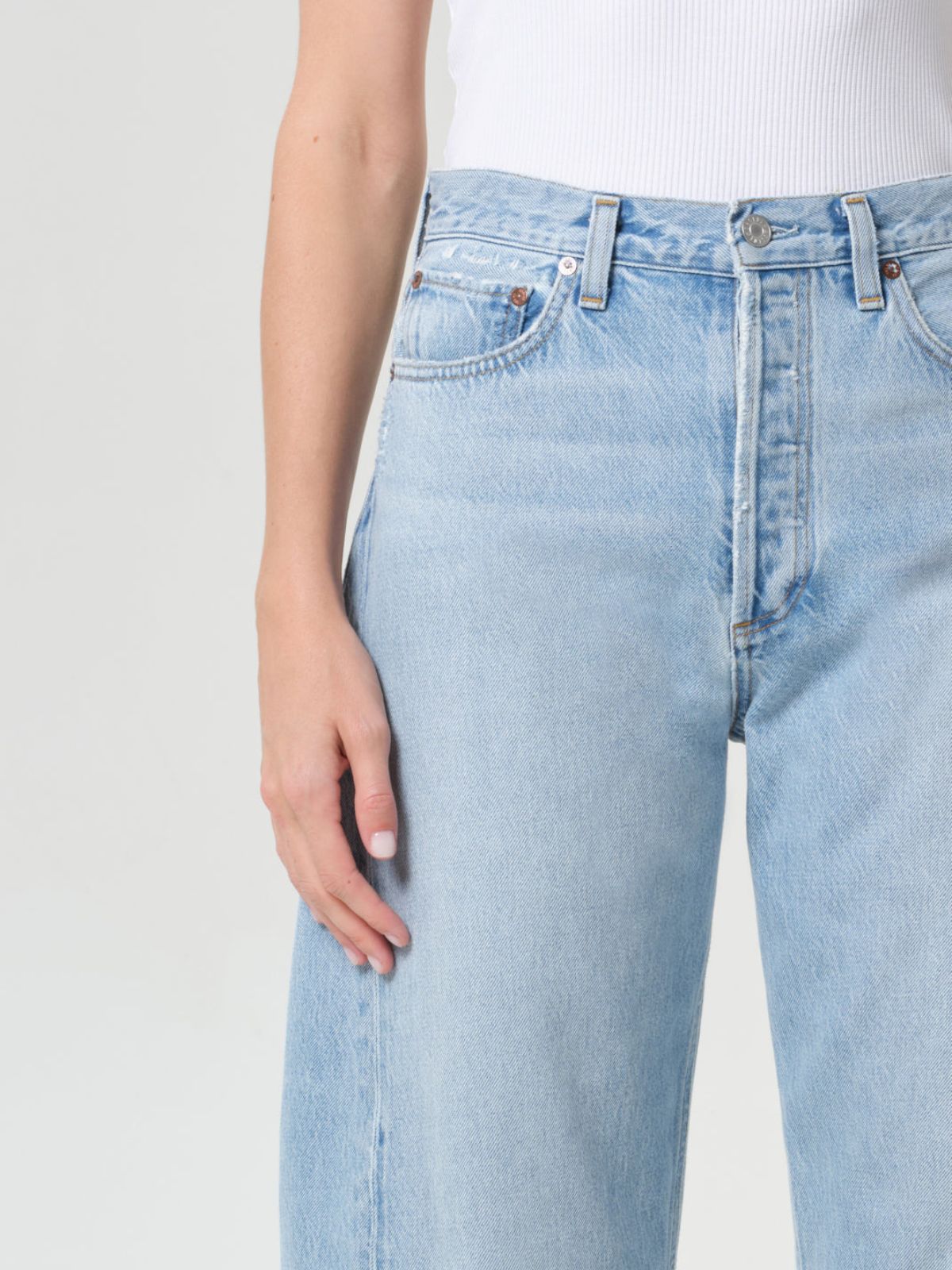 Luna Pieced Taper Jean - Worn Indigo