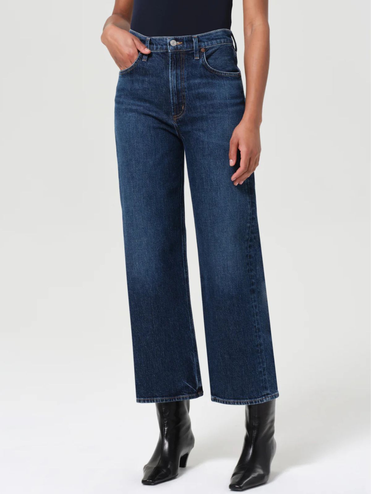 Ren Crop Wide Jean - Vintage Indigo