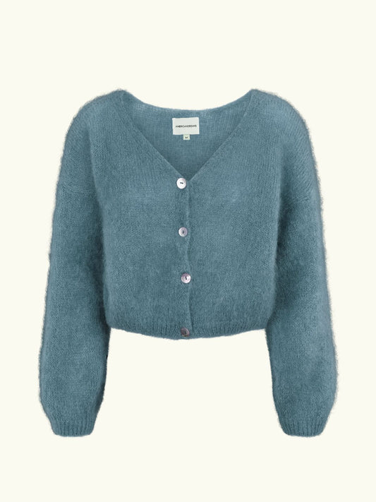 Cornelia Cropped Cardigan - Teal