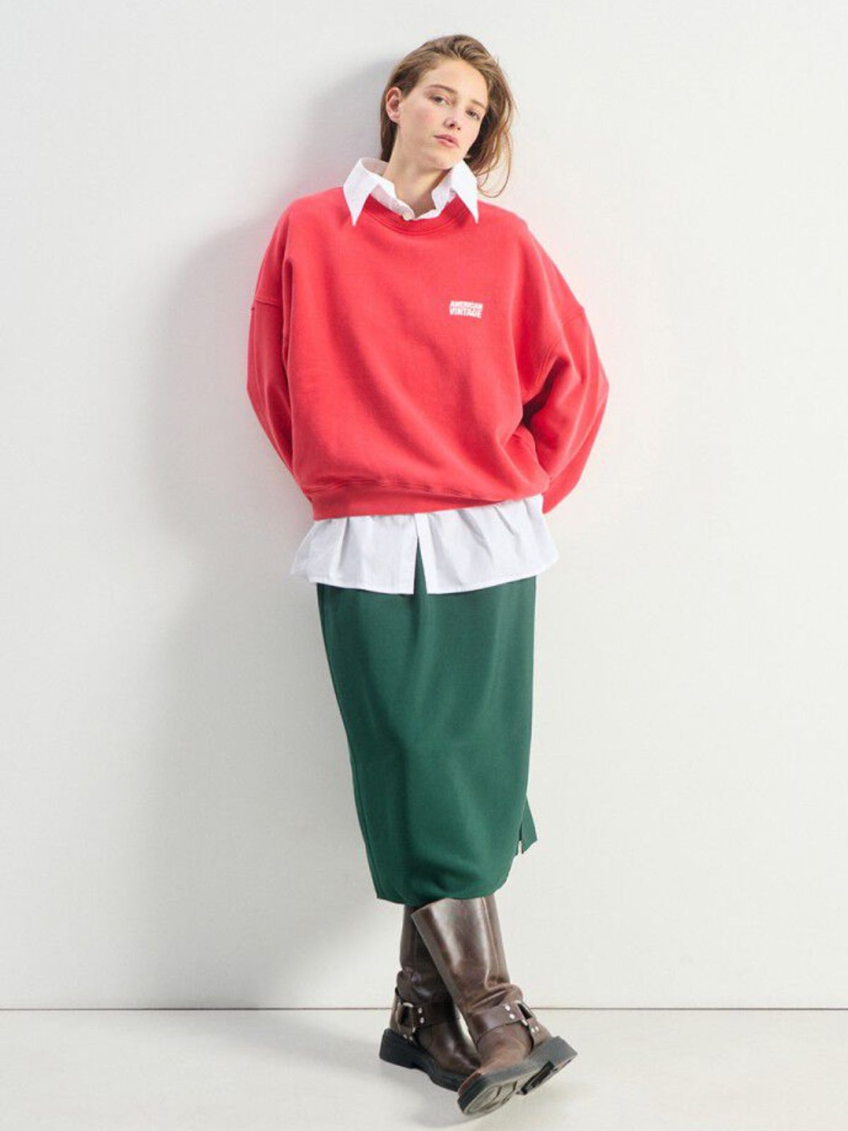 Plizzy Sweatshirt - Vintage Red