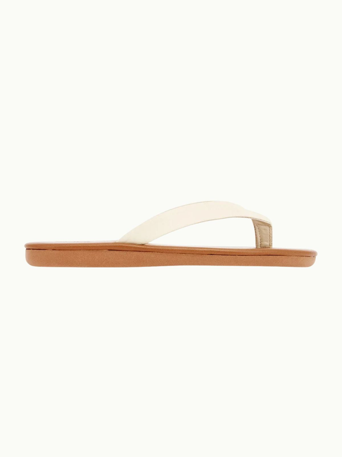 Sayonara  Leather Flip Flop - Off White/Cotto