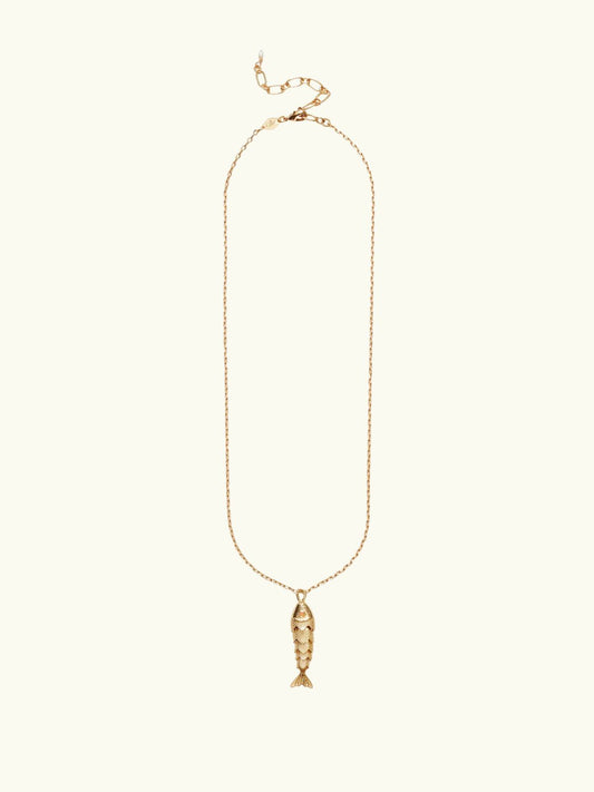 Something Fishy Necklace - Gold