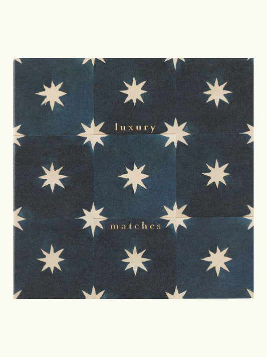Square Matchboxes - Navy Star Tile
