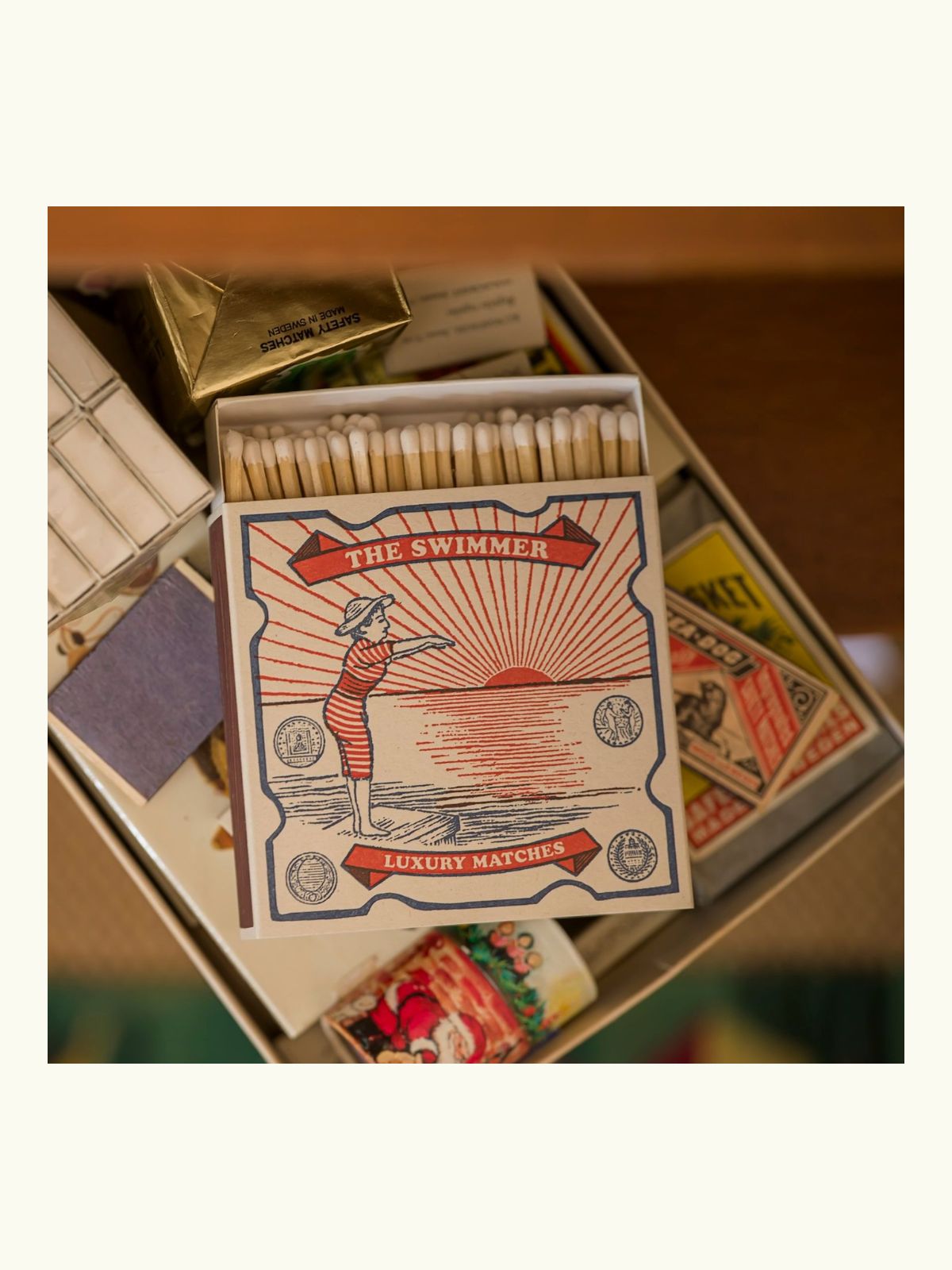 Square Matchboxes - The Swimmer
