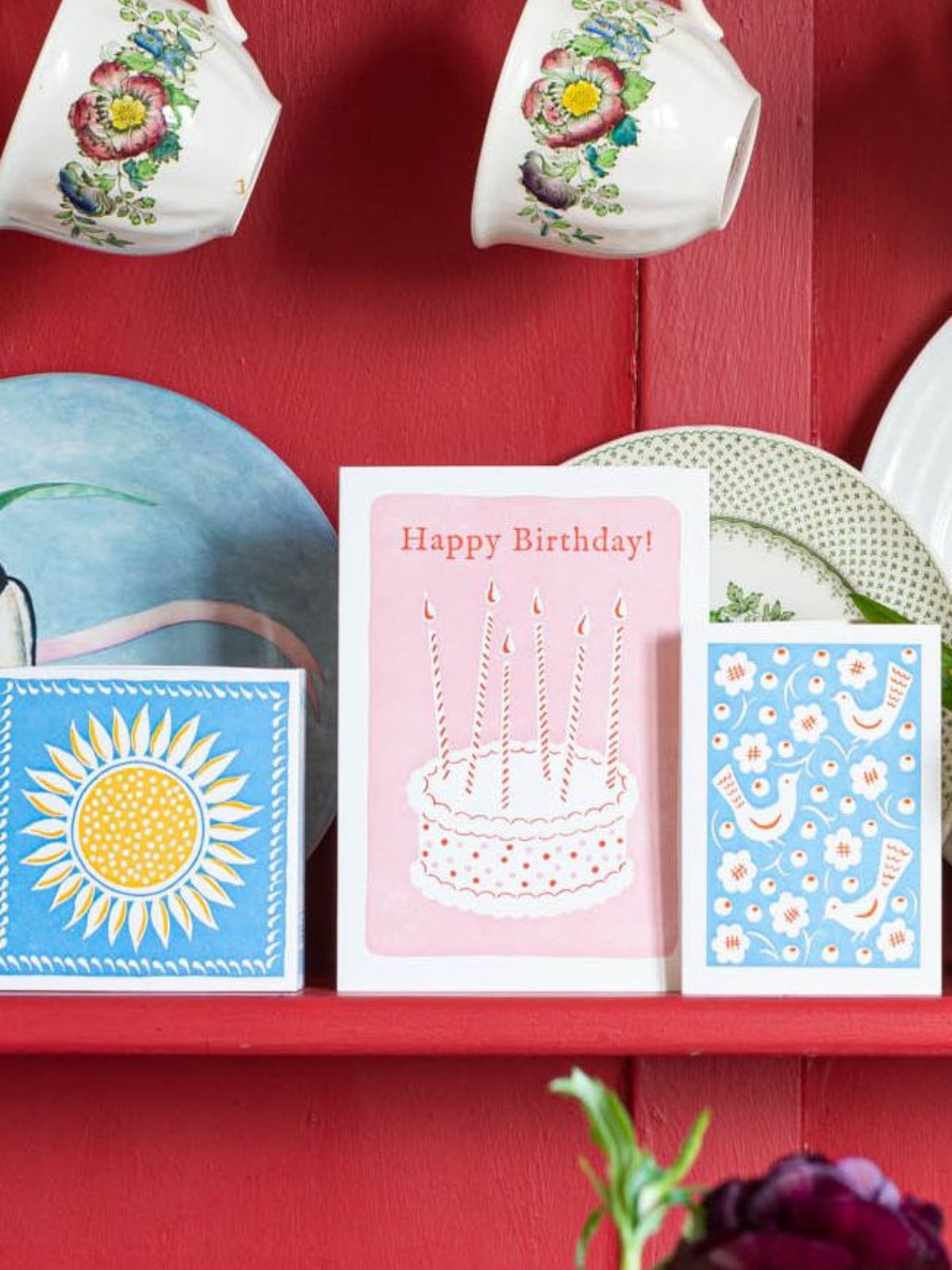 Letterpress Large Card - Happy Birthday Cake