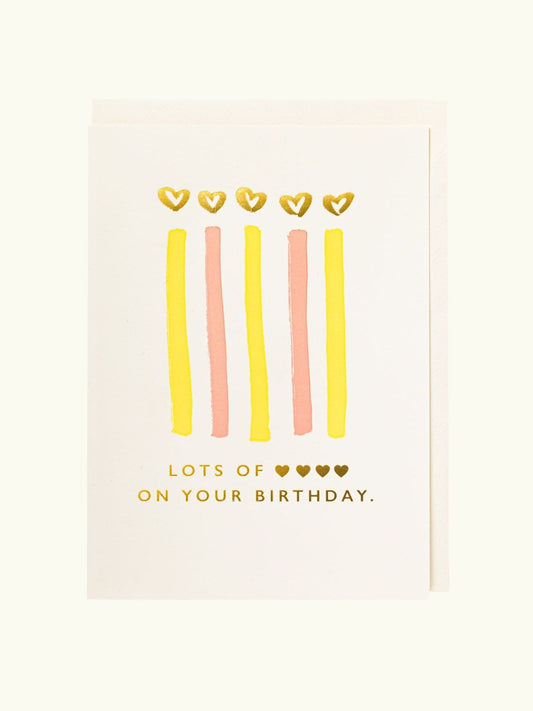 Letterpress Large Card - Lots of Love