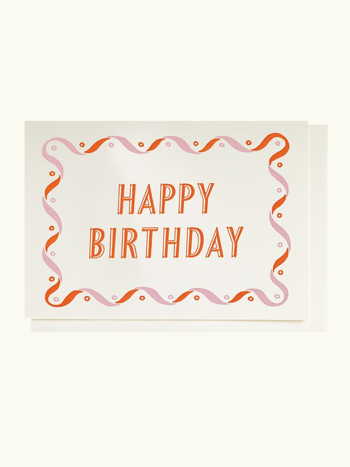 Letterpress  Small Card -  Happy Birthday