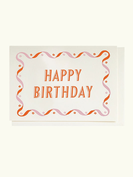 Letterpress  Small Card -  Happy Birthday