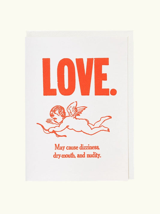 Letterpress Card - Cupid Love