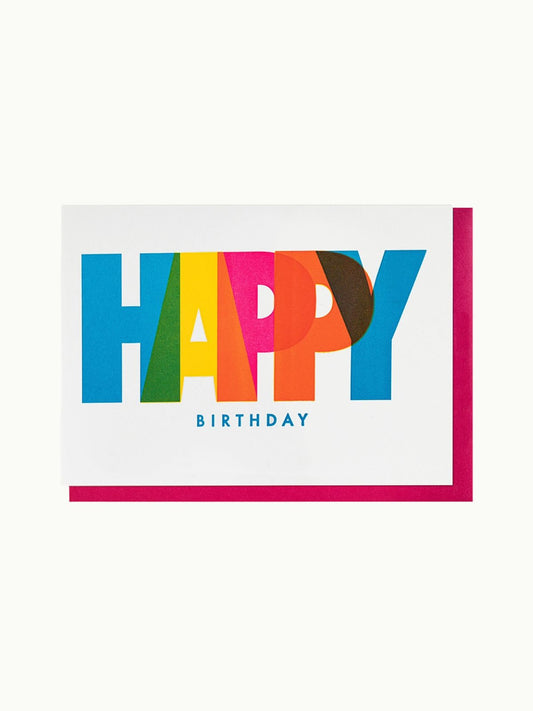 Letterpress Card - Happy Birthday