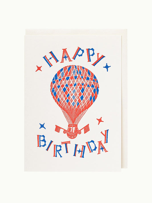 Letterpress Card - Hot Air Balloon