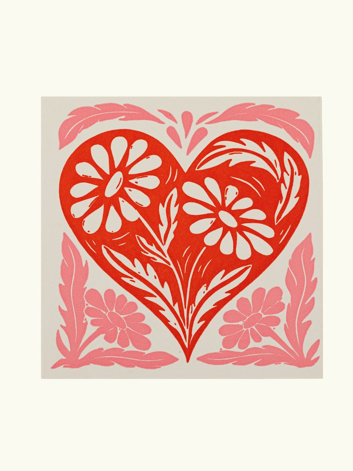 Square Matchbox - Botanical Heart