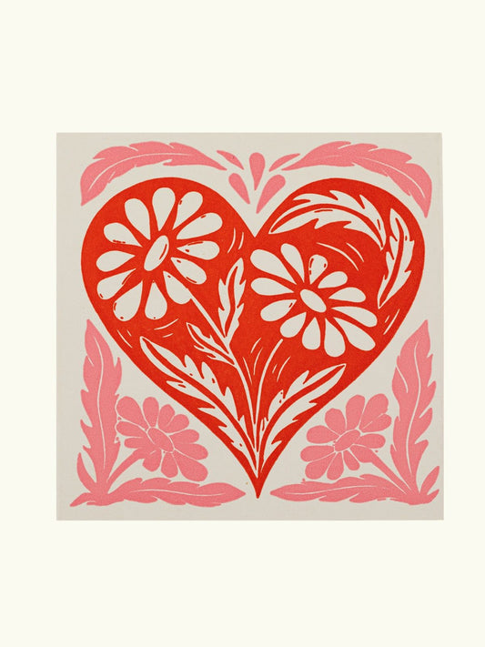 Square Matchbox - Botanical Heart