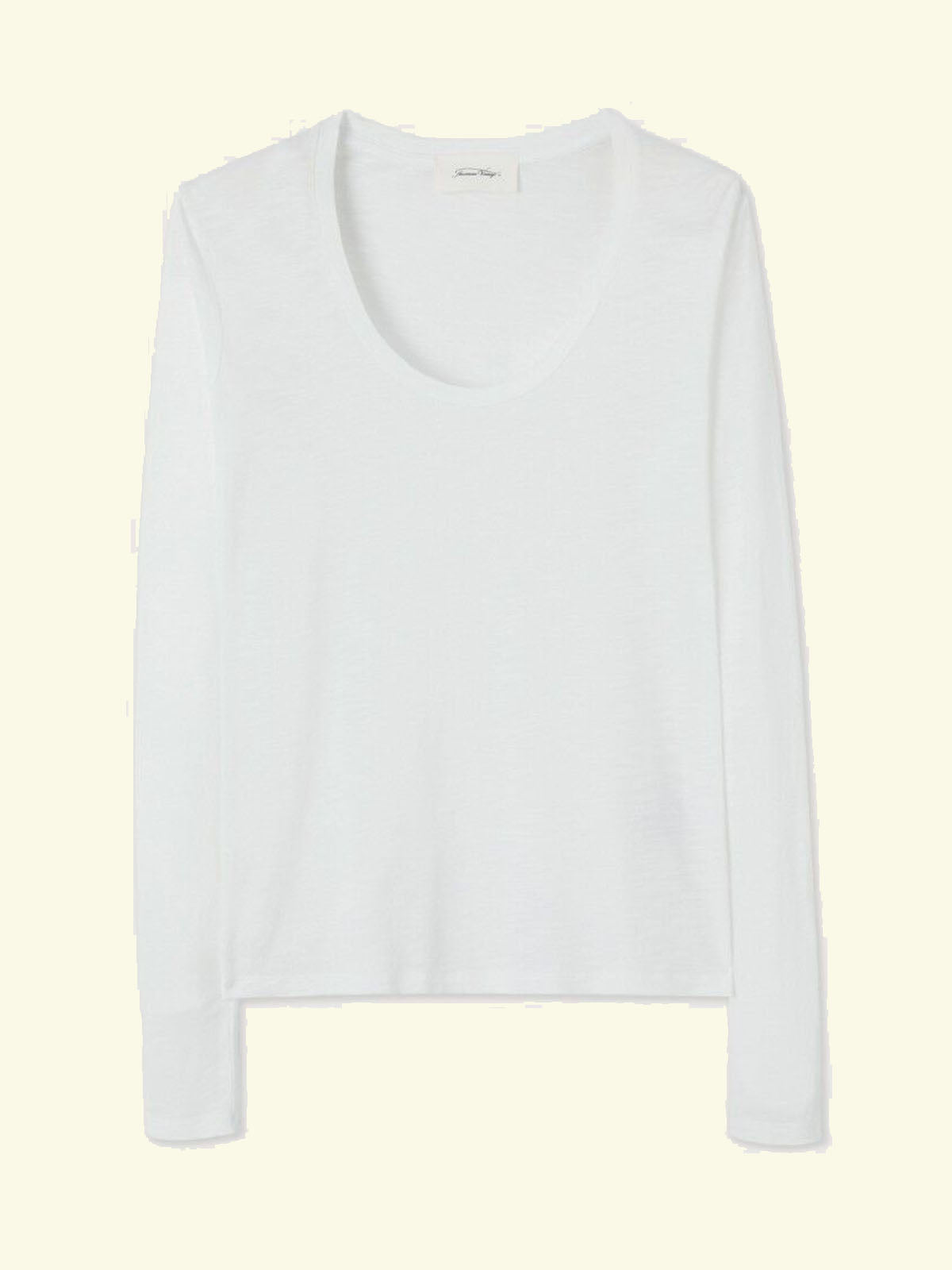 AMERICAN VINTAGE Jacksonville Long Sleeved white T-Shirt 
